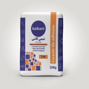 سه چسب کاشی و سرامیک کایکانی مدل T40 وزن 25 وزن با استاندارد C2TES2