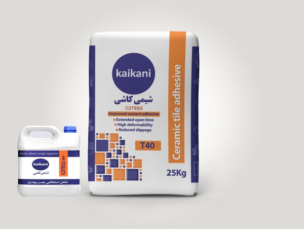 چسب پودری پرسلانی دو جزئی شیمی کاشی، 25 کیلو پودر+4لیتر مکمل استحکامی نانو - تصویر 2