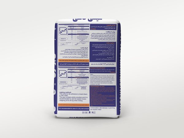 چسب کاشی پودری استاندارد C2TES2 شیمی کاشی T40صادراتی - تصویر 2